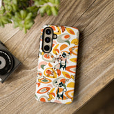 Atomic Cat Mid Mod Orange, Yellow, Groovy Cat Smart Phone Tough Cases - Mid Century Modern Gal