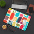 Mid Century Modern Amoeba Designed Geometric Colorful Modern Desk Mat - Mid Century Modern Gal
