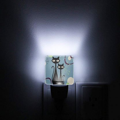 Atomic Cat, Mid Century Modern Boomerabg LED Night Light Set of 2