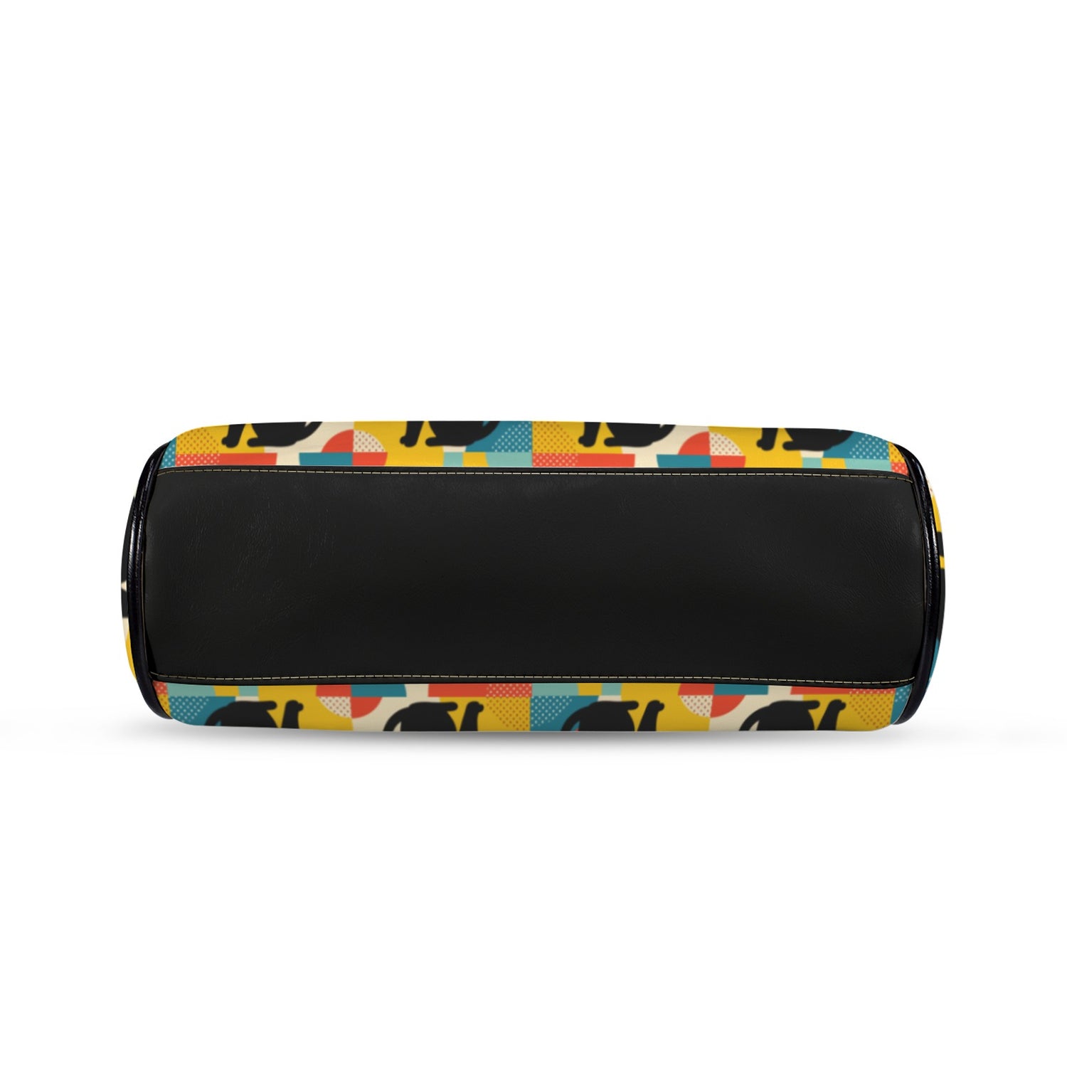 Pop Art Black Atomic Cats Kisslock Crossbody Purse
