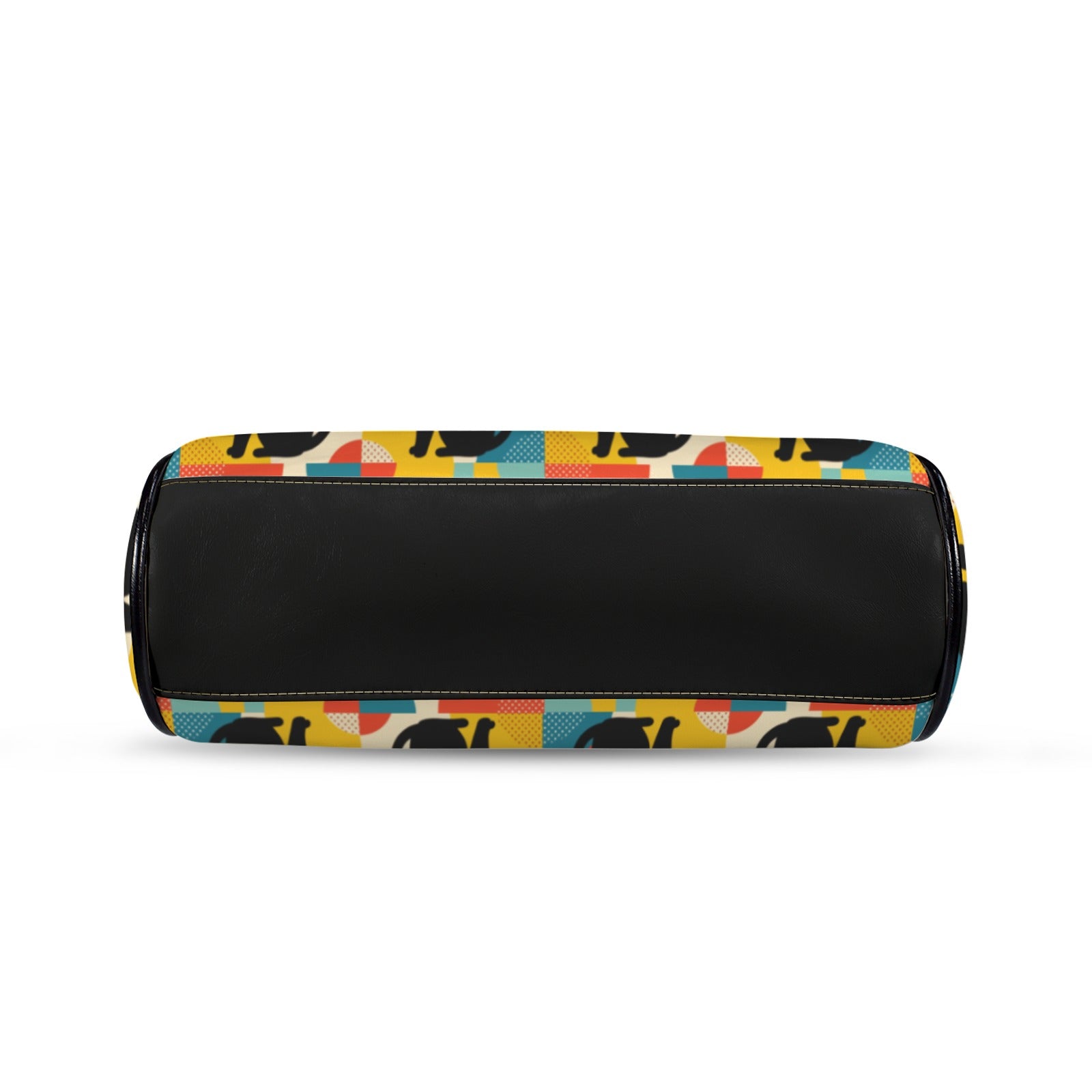 Pop Art Black Atomic Cats Kisslock Crossbody Purse