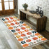 Retro Scandinavian Mod Flower Pop Of Color, Boho Runner Rug with Tassels - Mid Century Modern Gal