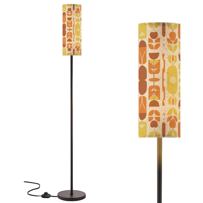 Mid Century Modern Danish Scandinavian Nordic Designed Orange Yellow Slim Torchiere Floor Lamp - Mid Century Modern Gal