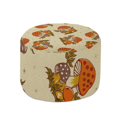 70s Merry Mushroom Groovy Mod Round Pouf Ottoman