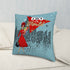 Mid Century Modern Christmas Pillow Cover, Mod Gal, Joy To The World City Scape - Mid Century Modern Gal