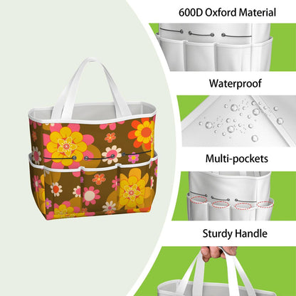 Retro 70s Groovy Flower Power Garden Tool Bag - Mid Century Modern Gal