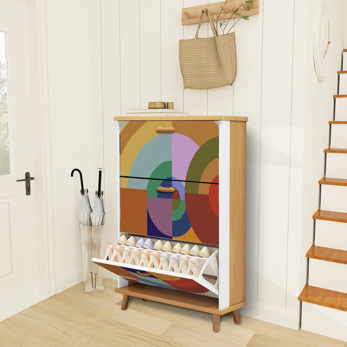 Mid Century Modern Bauhaus Designed Shoe Cabinet - Mid Century Modern Gal