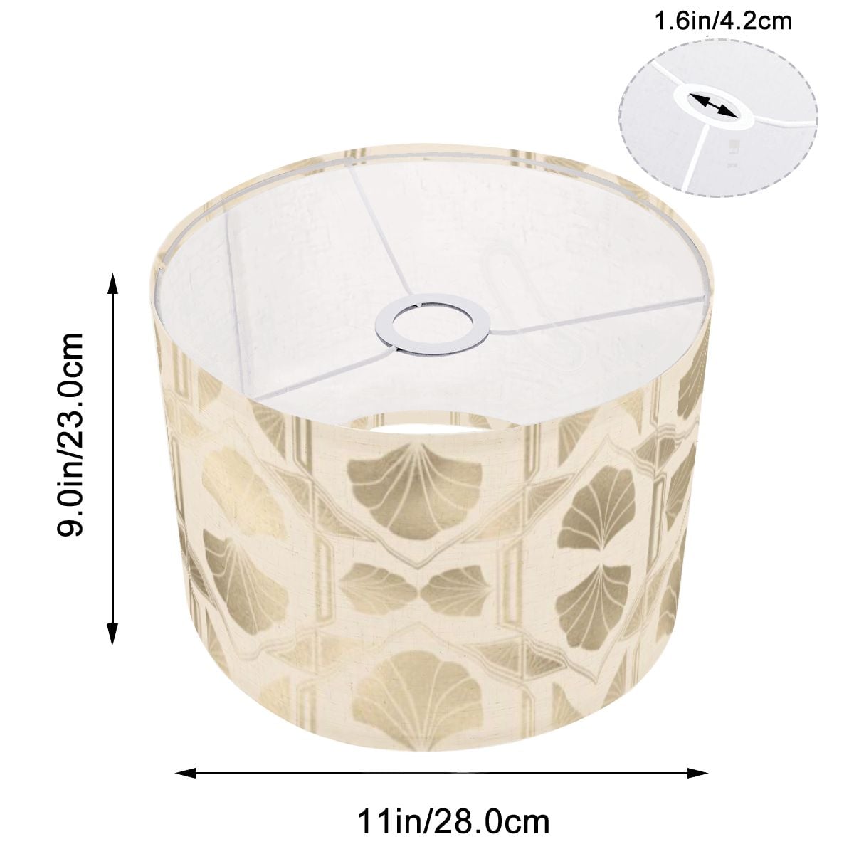 Elegant Modern Art Deco Lamp SHADE ONLY - For Arc Floor Lamps Only - Mid Century Modern Gal