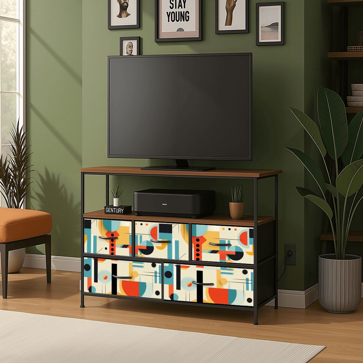 Mid Century Modern Bauhaus Designed TV Stand Media Console - Mid Century Modern Gal