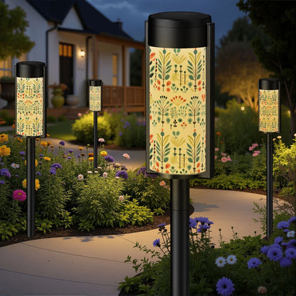 Scandinavian Flower Modern Danish Mid Century Modern Retro Outdoor Solar Lights - Mid Century Modern Gal