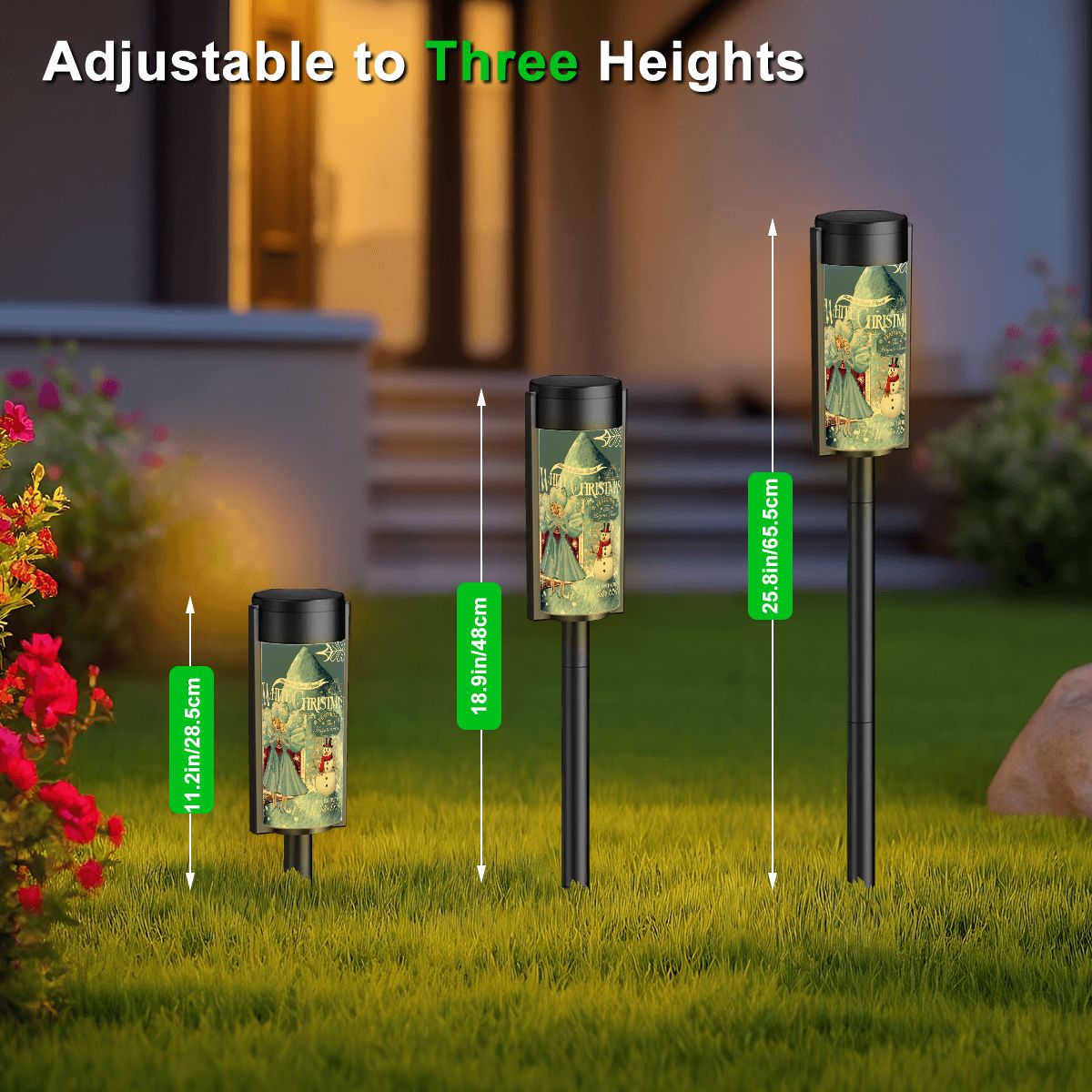 Wallace and Davis 50s Holiday Kitsch Sister Sister Christmas Lawn Pathway Outdoor Solar Lights - Mid Century Modern Gal
