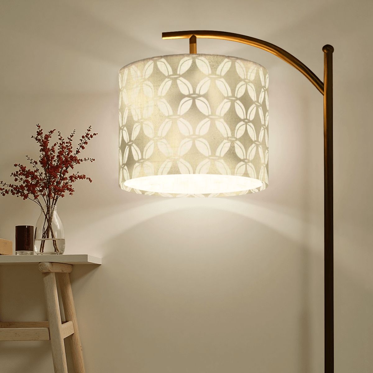 Art Deco Diamond Designed Elegant Modern Lamp SHADE ONLY - For Arc Floor Lamps Only - Mid Century Modern Gal