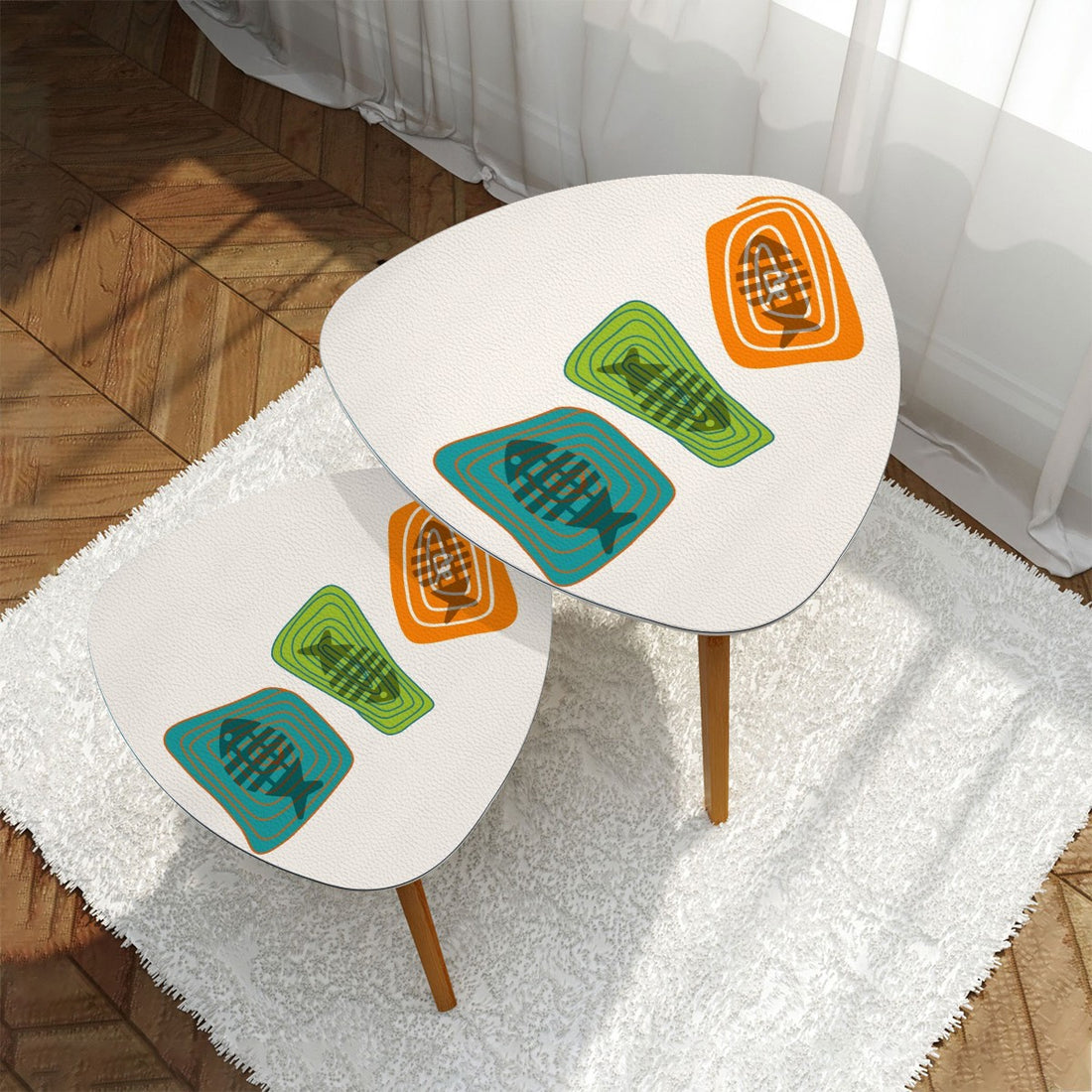 Atomic Fish Mid Century Modern Nesting Tables - Mid Century Modern Gal