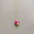 Aluminum Cube Box Necklace - Desert Red Mix - Mid Century Modern Gal