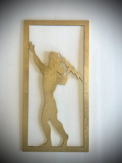 Art Deco Style Greek God - Poseidon, Zeus, Themis - 3-Panel Wood Wall Art