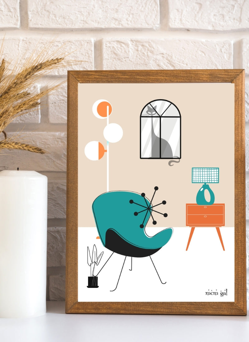 Atomic Art, Freebie Downloadable Digital By Mid Century Modern Gal - Mid Century Modern Gal