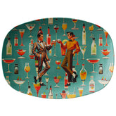 Atomic 50s Cocktails, Male Couple, LGBTQ Unique Gifts Party Platter - Mid Century Modern Gal