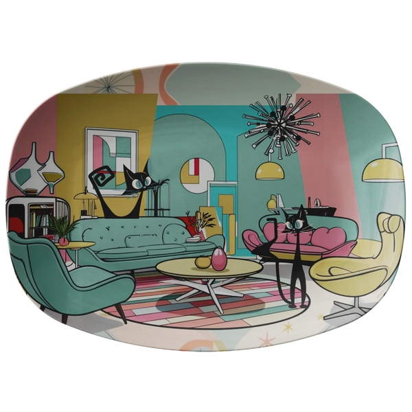 Atomic Cat Lounge Mid Mod Barware Serving Tray