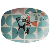 Atomic Cat Platter, Kitschy Cute Dad Grilling Platter Gift - Mid Century Modern Gal
