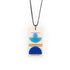 Balance Necklace Triple · Geometric Ombre Color · Long · Mid Mod - Blue/Turquoise/Sky - Mid Century Modern Gal