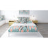 Atomic Cats Bedding, Pink, Aqua Harlequin Diamonds, Mid Century Moden Duvet Cover - Mid Century Modern Gal