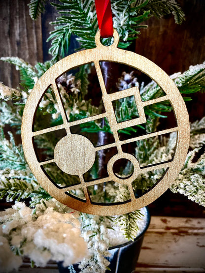 Boho Modern Art Deco Geometry Wood Ornament, Style A