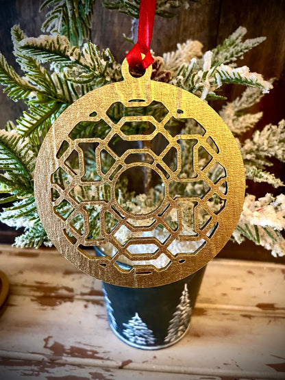 Boho Modern Art Deco Geometry Wood Ornament, Style C