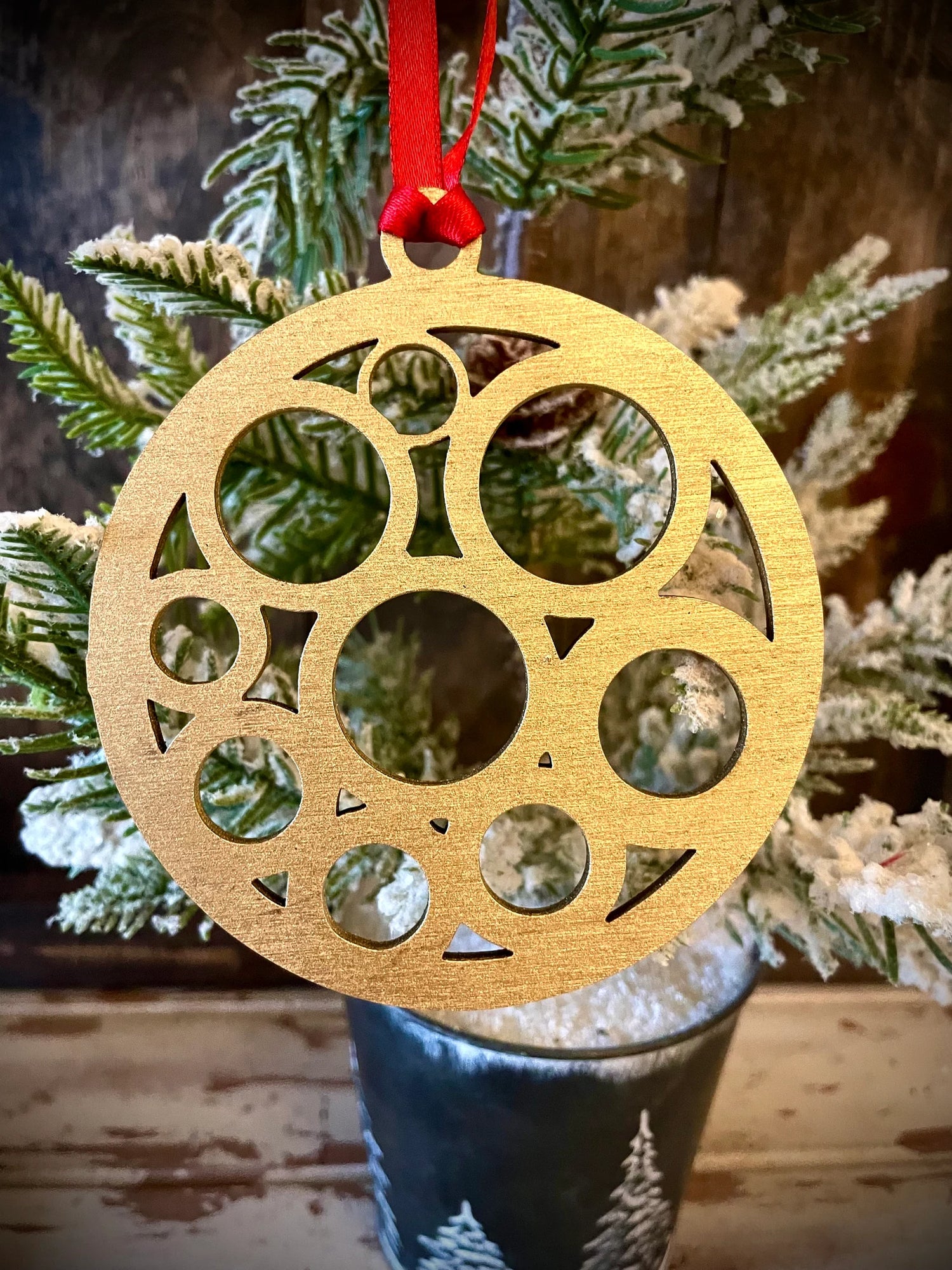 Boho Modern Art Deco Geometry Wood Ornament, Style E