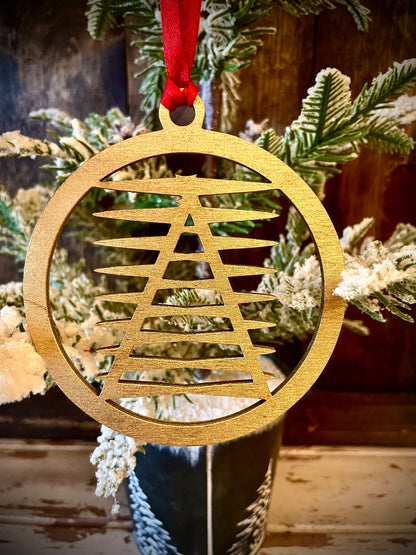 Boho Modern Art Deco Geometry Wood Ornament, Style H