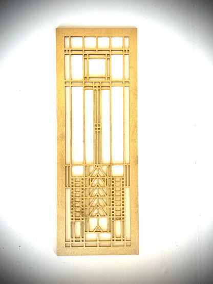 Boho Modern Frank Lloyd Wright-Inspired Art Deco Tree of Life 3-Panel Wood Wall Art