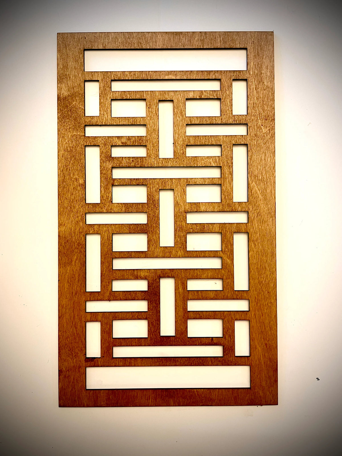Boho Modern Geometry Frank Lloyd Wright-Inspired 3-Panel Wood Wall Art - Mid Century Modern Gal