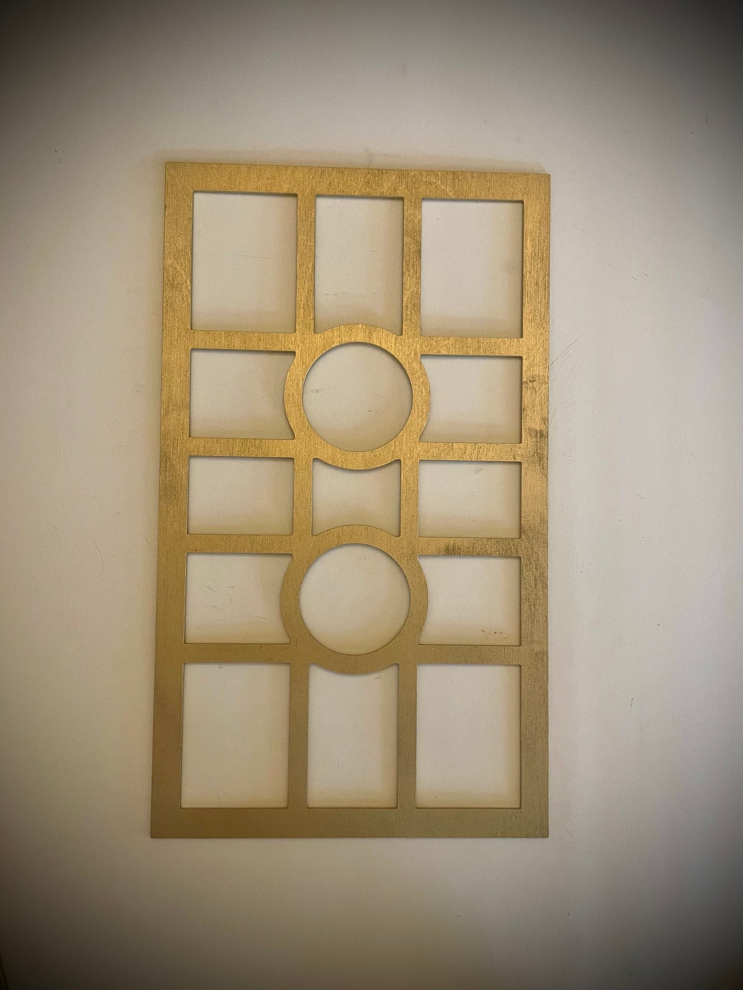 Boho Modern Frank Lloyd Wright-Inspired Art Deco 3-Panel Wood Wall Art, Set W
