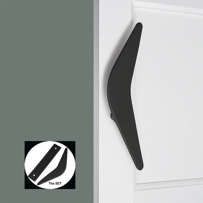 Mid Century Modern 2 Piece Boomerang Style Door Pull Set for Interior Sliding Doors - Sold as Set - Mid Century Modern Gal