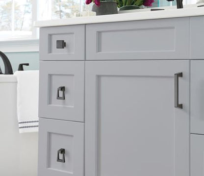 Cabinet Knobs - Blackrock Series - Square - 1-3/16&quot; Inch - Black Bronze Finish - Sold Individually