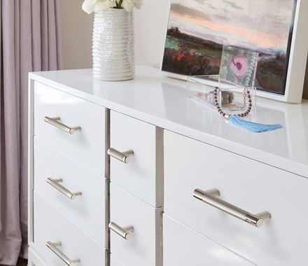 Cabinet Knobs - Esquire Series - 2-5/8" Inch - Polished Nickel / Stainless Steel Finish - Sold Individually