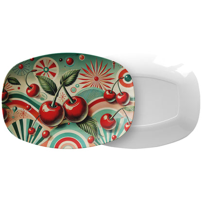 Cherry Infusion, Mid Century Modern 50s Barware Cherry Platter - Mid Century Modern Gal
