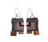 City Block Glass Earrings - Anthracite - Mid Century Modern Gal
