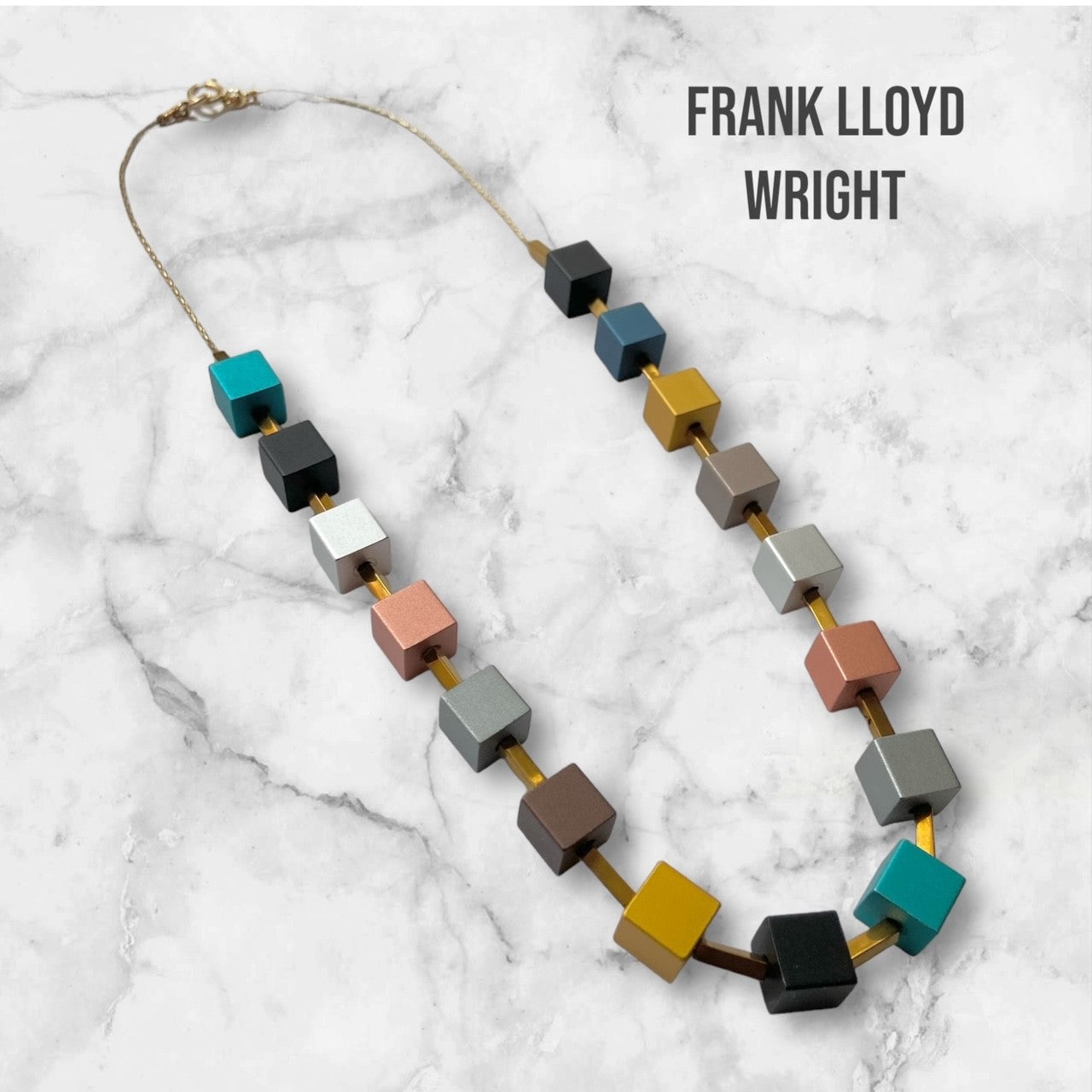 Cube Necklace - Frank Lloyd Wright - Mid Century Modern Gal