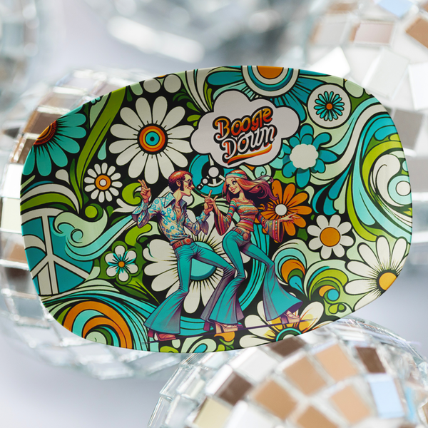 70s Disco Party, 70s Era Party Platter, Flower Power, Hippie Dance Party