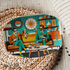 Mid Century Modern Party Platter, Two Dapper Fellows MCM Retro Orange Platter - Mid Century Modern Gal