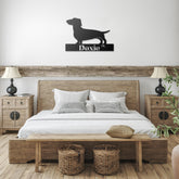 Doxie Dog Lover, Retro Metal Sign, Doxie Place - Mid Century Modern Gal
