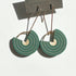Erika Earrings · Geometric Concentric Circle · Minimalist · Mid Century Modern - Green - Mid Century Modern Gal