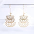 Retro Mid Century Modern Bowls Stacked Earrings | Cathrineholm Lotus Pattern - Gold - Mid Century Modern Gal