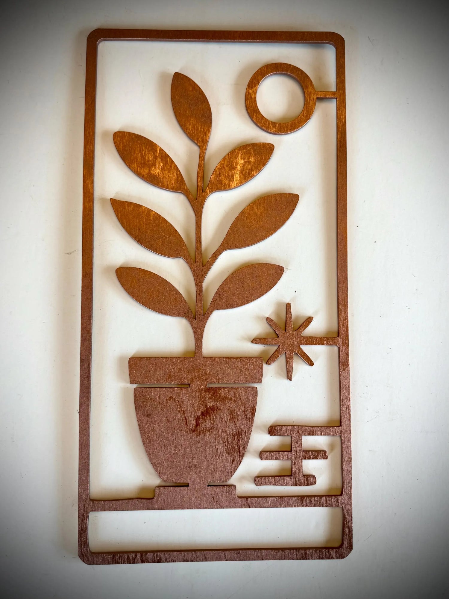 Mid Century Modern Boho Still Life 3-Panel Wood Wall Art, Set L