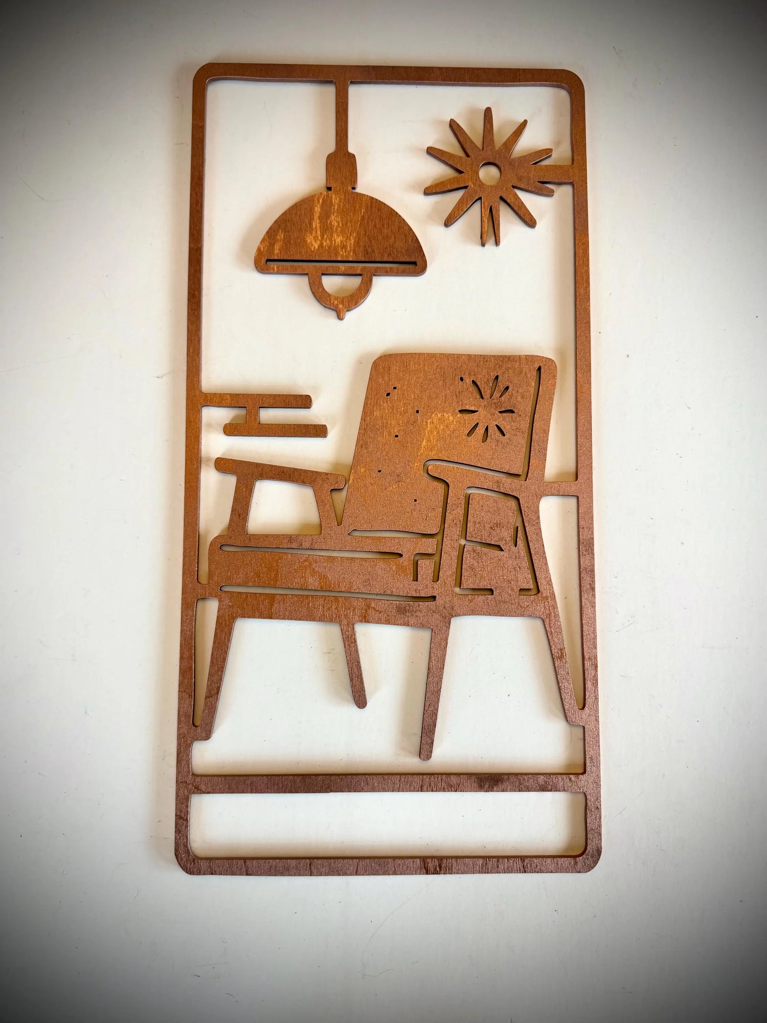 Mid Century Modern Boho Still Life 3-Panel Wood Wall Art, Set L