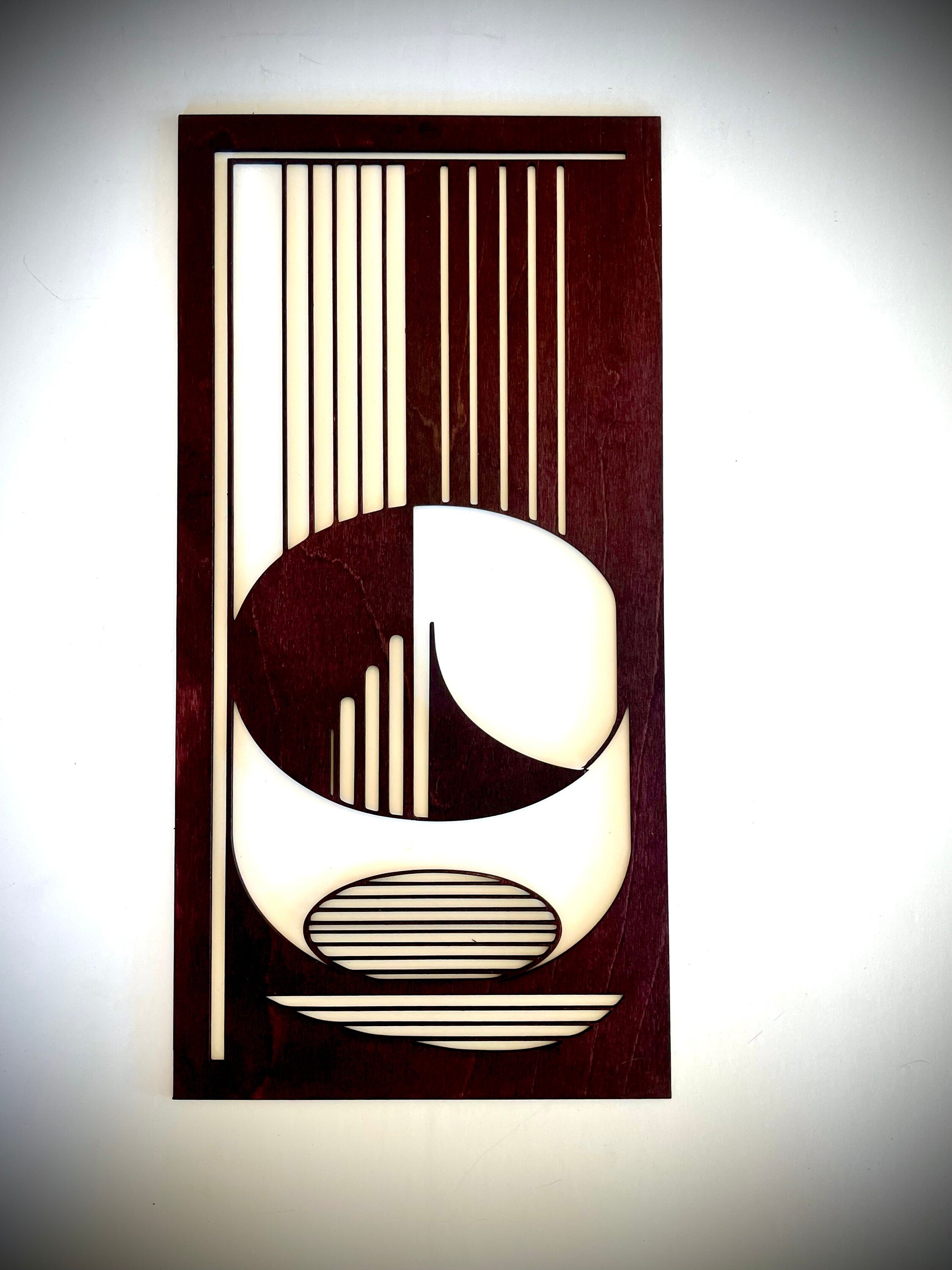 Mid Century Modern Floral Landscape 3-Panel Wood Wall Art, Set G