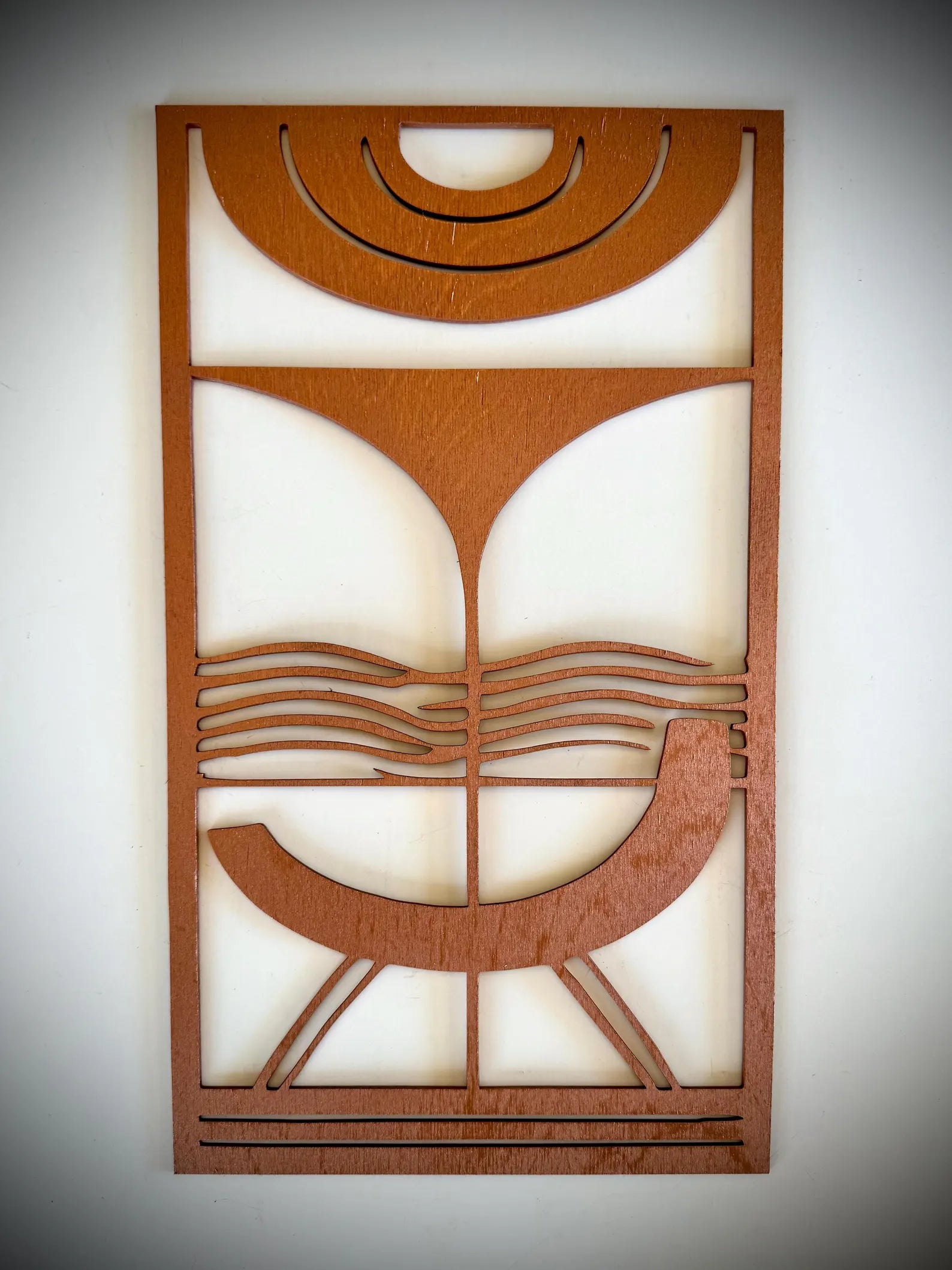 Mid Century Modern Interior Landscape 3-Panel Wood Wall Art, Set K