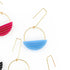 Mira Earrings · Stripe Semicircle Open Loop · Geometric · Mid Century Modern - Sky Blue - Mid Century Modern Gal