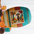 Kitschy Fall, Halloween Witch, Atomic Cat In Forest Seasonal Entertaining Platter - Mid Century Modern Gal