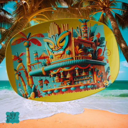 Mid Century Modern Tiki Party Kitschy Mod Party Platter - Mid Century Modern Gal